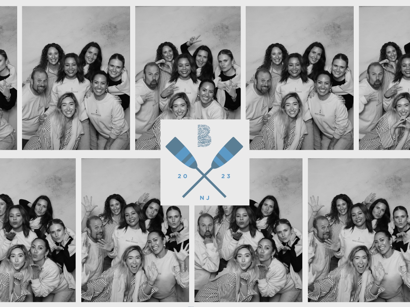 Black and White Photos from Briogeo's All-Hands Offsite showing the Importance of company culture and community within an organization